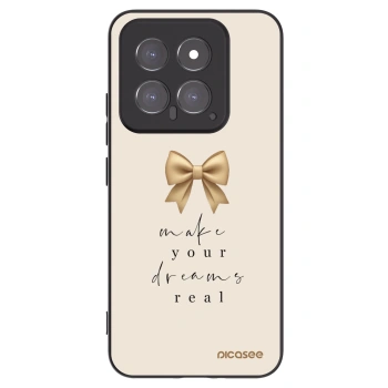 Picasee Μαύρη θήκη σιλικόνης για Xiaomi 14 - Golden Dream