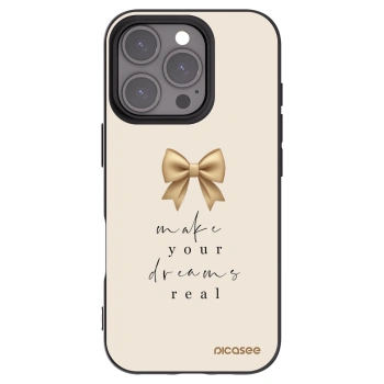 Picasee Μαύρη θήκη σιλικόνης για Apple iPhone 16 Pro - Golden Dream