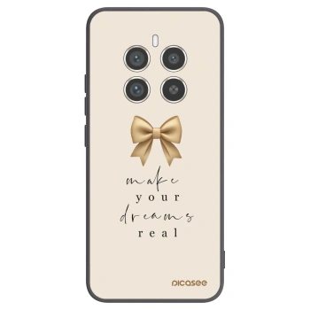 Picasee Μαύρη θήκη σιλικόνης για Realme 12 Pro 5G - Golden Dream