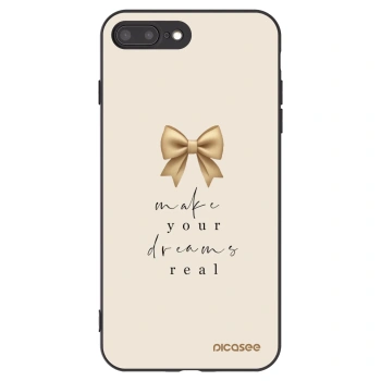 Picasee Μαύρη θήκη σιλικόνης για Apple iPhone 8 Plus - Golden Dream