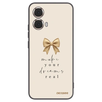 Picasee Μαύρη θήκη σιλικόνης για Motorola Moto G85 - Golden Dream