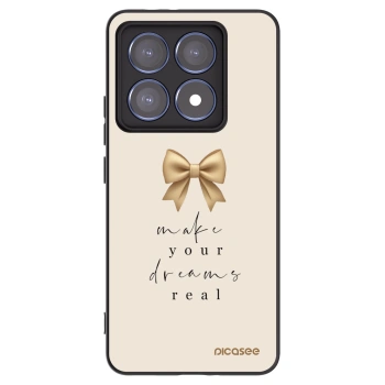 Picasee Μαύρη θήκη σιλικόνης για Xiaomi 14T Pro - Golden Dream