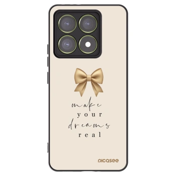 Picasee Μαύρη θήκη σιλικόνης για Xiaomi 14T - Golden Dream