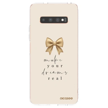 Picasee διαφανής θήκη σιλικόνης Samsung Galaxy S10 Plus G975 - Golden Dream