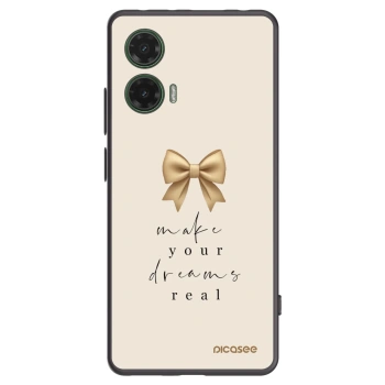 Picasee Μαύρη θήκη σιλικόνης για Motorola Moto G35 5G - Golden Dream