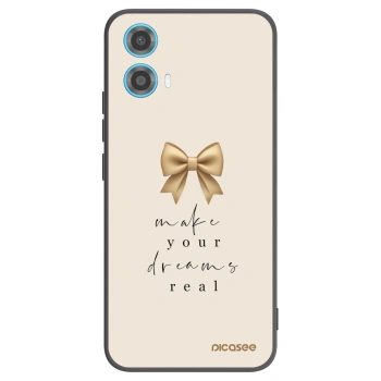 Picasee Μαύρη θήκη σιλικόνης για Motorola Moto G34 5G - Golden Dream
