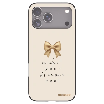 Picasee Μαύρη θήκη σιλικόνης για Apple iPhone 17 Pro Max - Golden Dream