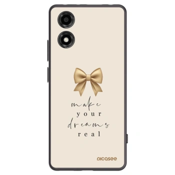 Picasee Μαύρη θήκη σιλικόνης για Motorola Moto E14 - Golden Dream
