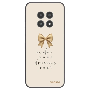 Picasee Μαύρη θήκη σιλικόνης για Realme 12X - Golden Dream