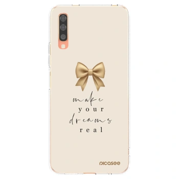 Picasee διαφανής θήκη σιλικόνης Samsung Galaxy A70 A705F - Golden Dream