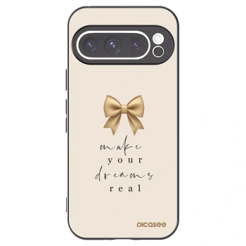 Picasee Μαύρη θήκη σιλικόνης για Google Pixel 9 Pro XL - Golden Dream