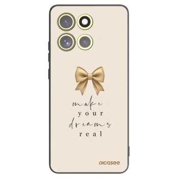 Picasee Μαύρη θήκη σιλικόνης για Motorola Moto G86 5G - Golden Dream