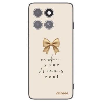 Picasee Μαύρη θήκη σιλικόνης για Motorola Edge 60 Fusion - Golden Dream