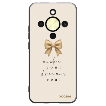 Picasee Μαύρη θήκη σιλικόνης για Honor Magic8 Lite 5G - Golden Dream