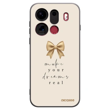 Picasee Μαύρη θήκη σιλικόνης για OPPO Find X9 Pro - Golden Dream