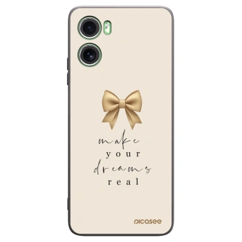 Picasee Μαύρη θήκη σιλικόνης για Motorola Moto G06 - Golden Dream
