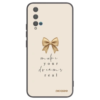 Picasee Μαύρη θήκη σιλικόνης για Huawei Nova 5T - Golden Dream