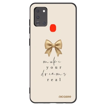 Picasee Μαύρη θήκη σιλικόνης για Samsung Galaxy A21s - Golden Dream