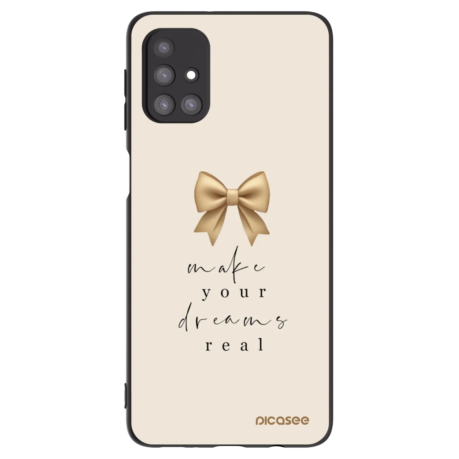 Picasee Μαύρη θήκη σιλικόνης για Samsung Galaxy M31s - Golden Dream
