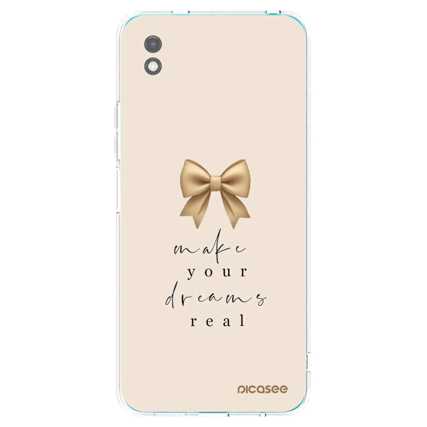 Picasee Μαύρη θήκη σιλικόνης για Xiaomi Redmi 9A - Golden Dream