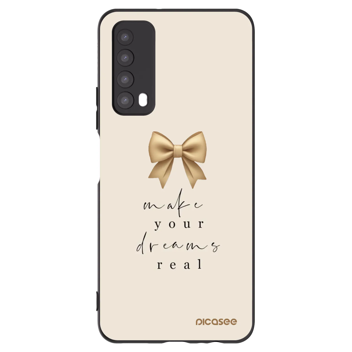 Picasee Μαύρη θήκη σιλικόνης για Huawei P Smart 2021 - Golden Dream