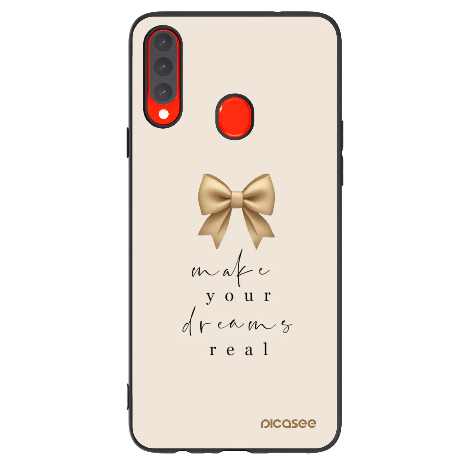 Picasee Μαύρη θήκη σιλικόνης για Samsung Galaxy A20s - Golden Dream