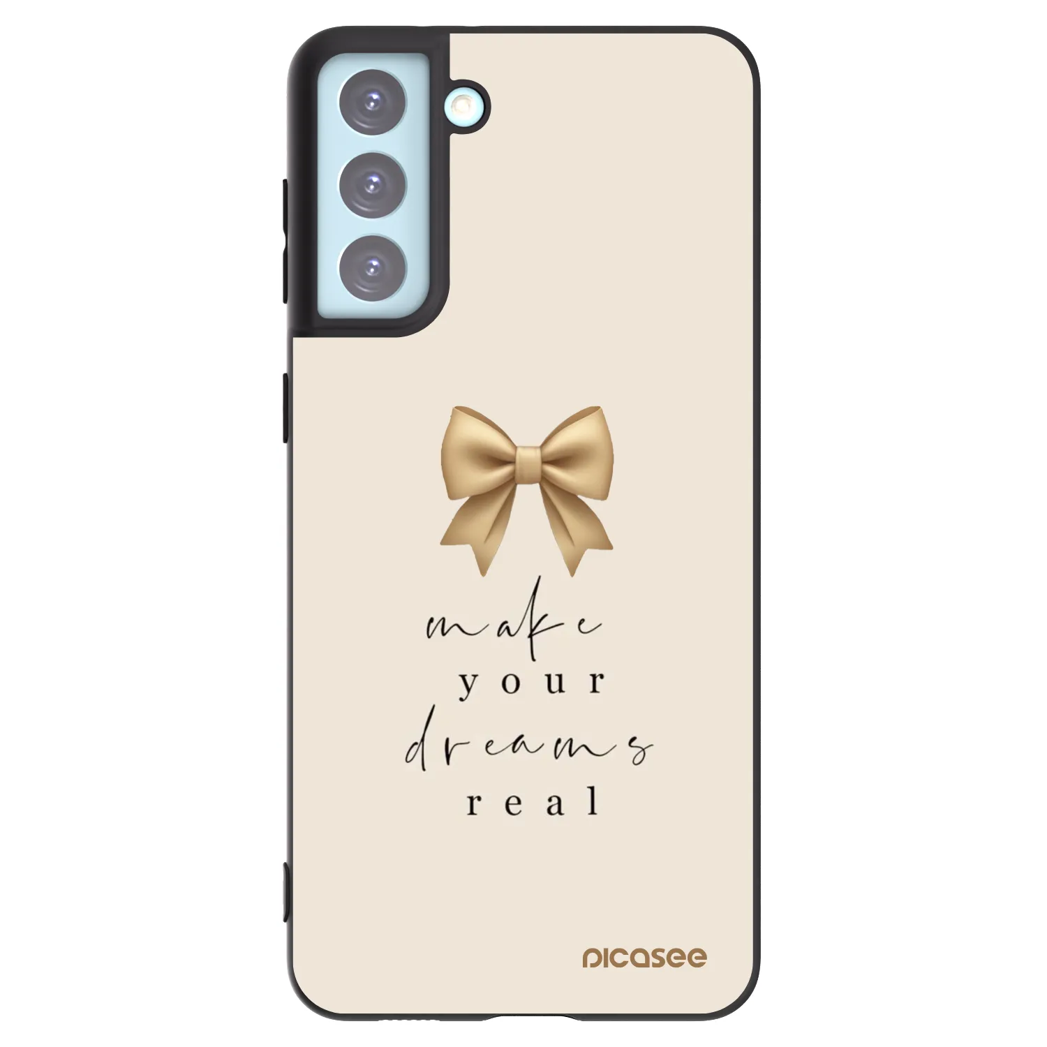 Picasee Μαύρη θήκη σιλικόνης για Samsung Galaxy S21+ 5G G996F - Golden Dream