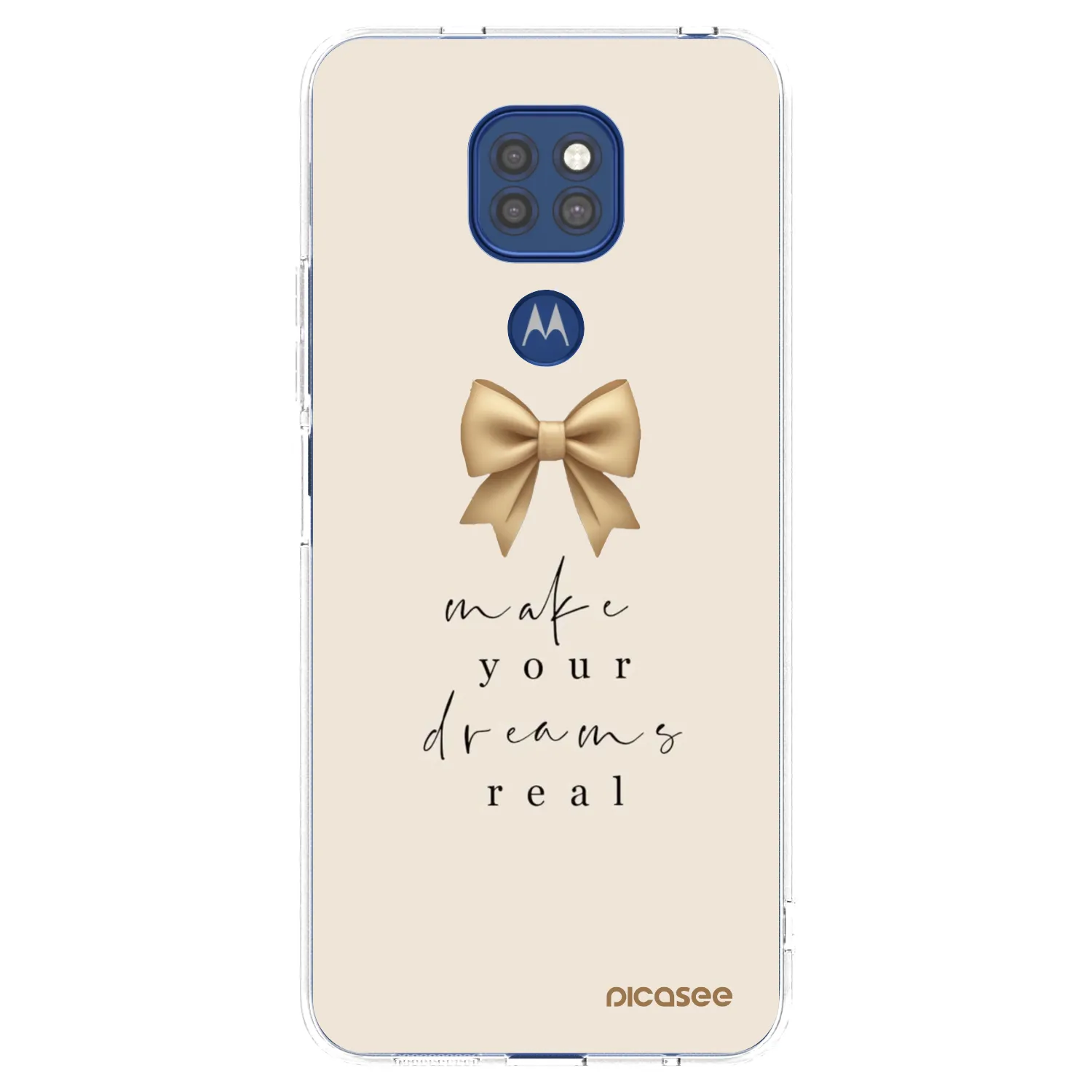 Picasee διαφανής θήκη σιλικόνης Motorola Moto G9 Play - Golden Dream