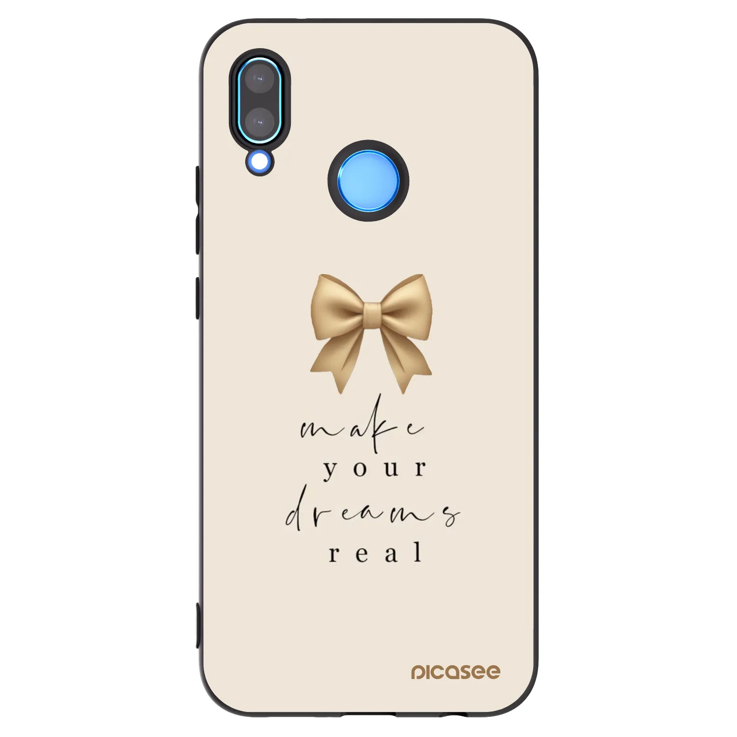 Picasee Μαύρη θήκη σιλικόνης για Huawei P20 Lite - Golden Dream