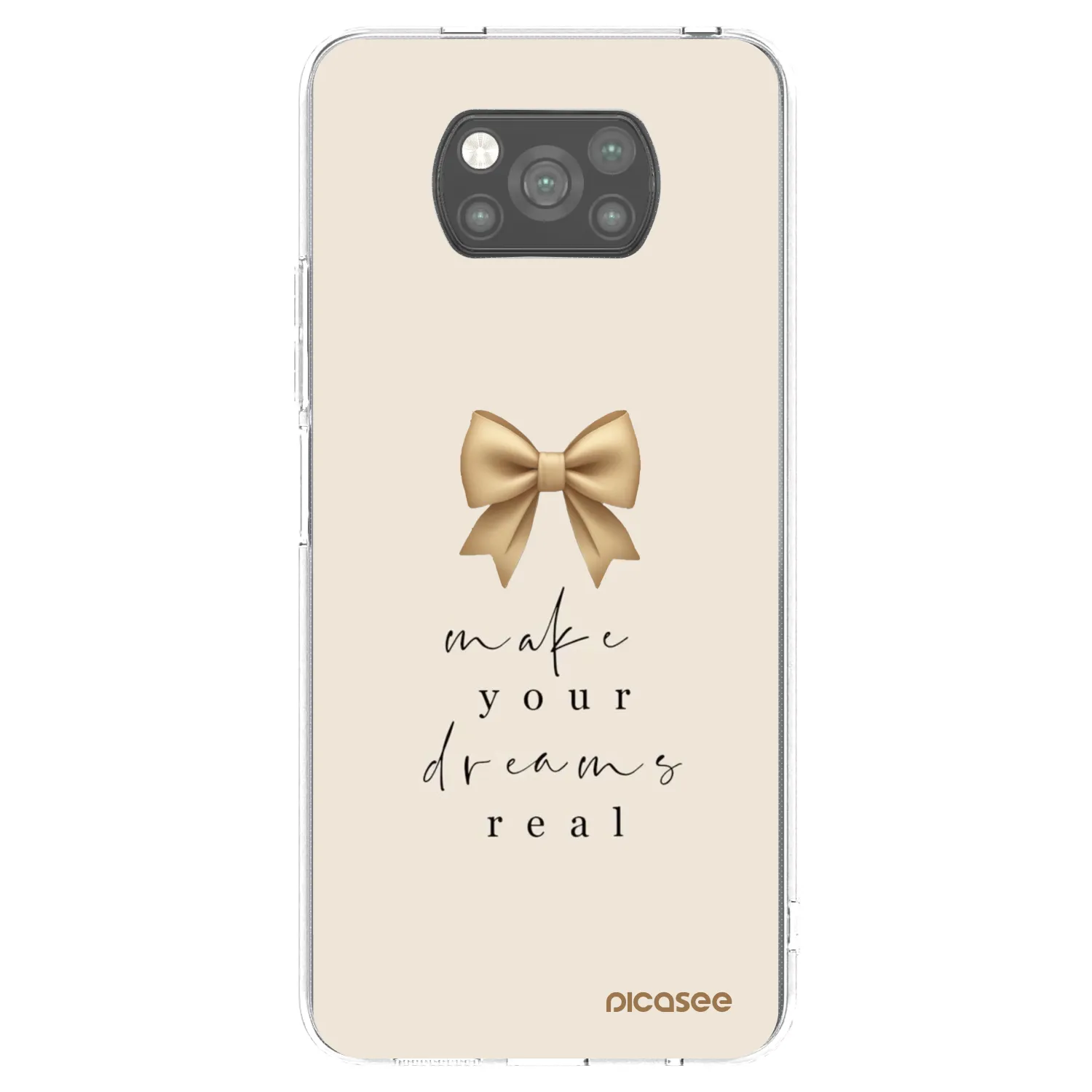 Picasee Μαύρη θήκη σιλικόνης για Xiaomi Poco X3 Pro - Golden Dream