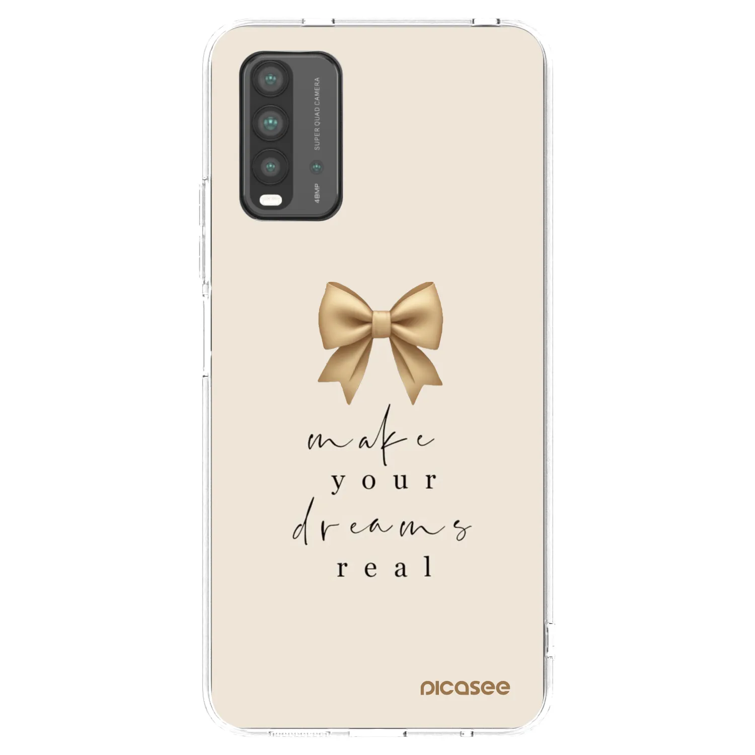 Picasee Μαύρη θήκη σιλικόνης για Xiaomi Redmi 9T - Golden Dream