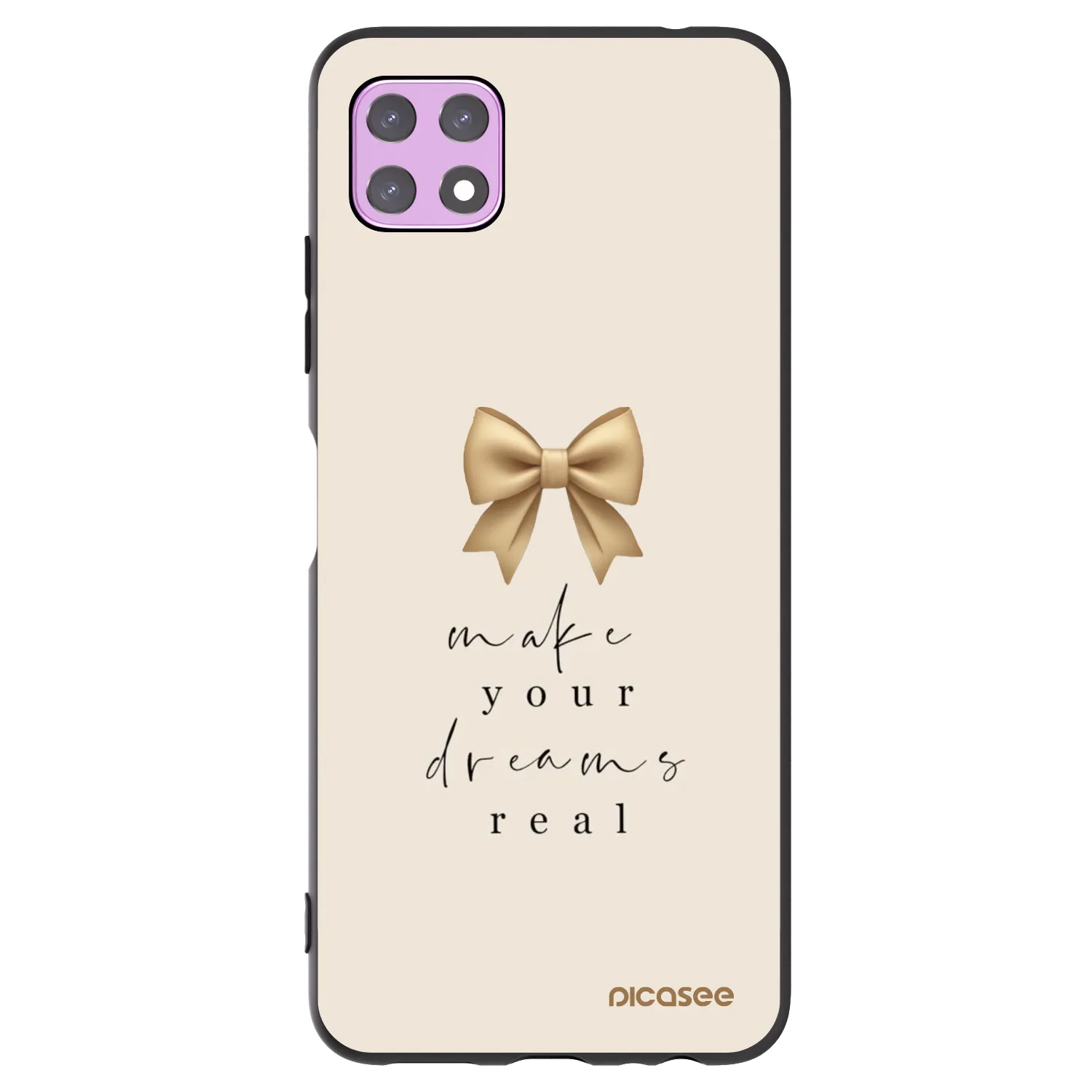 Picasee Μαύρη θήκη σιλικόνης για Samsung Galaxy A22 A226B 5G - Golden Dream