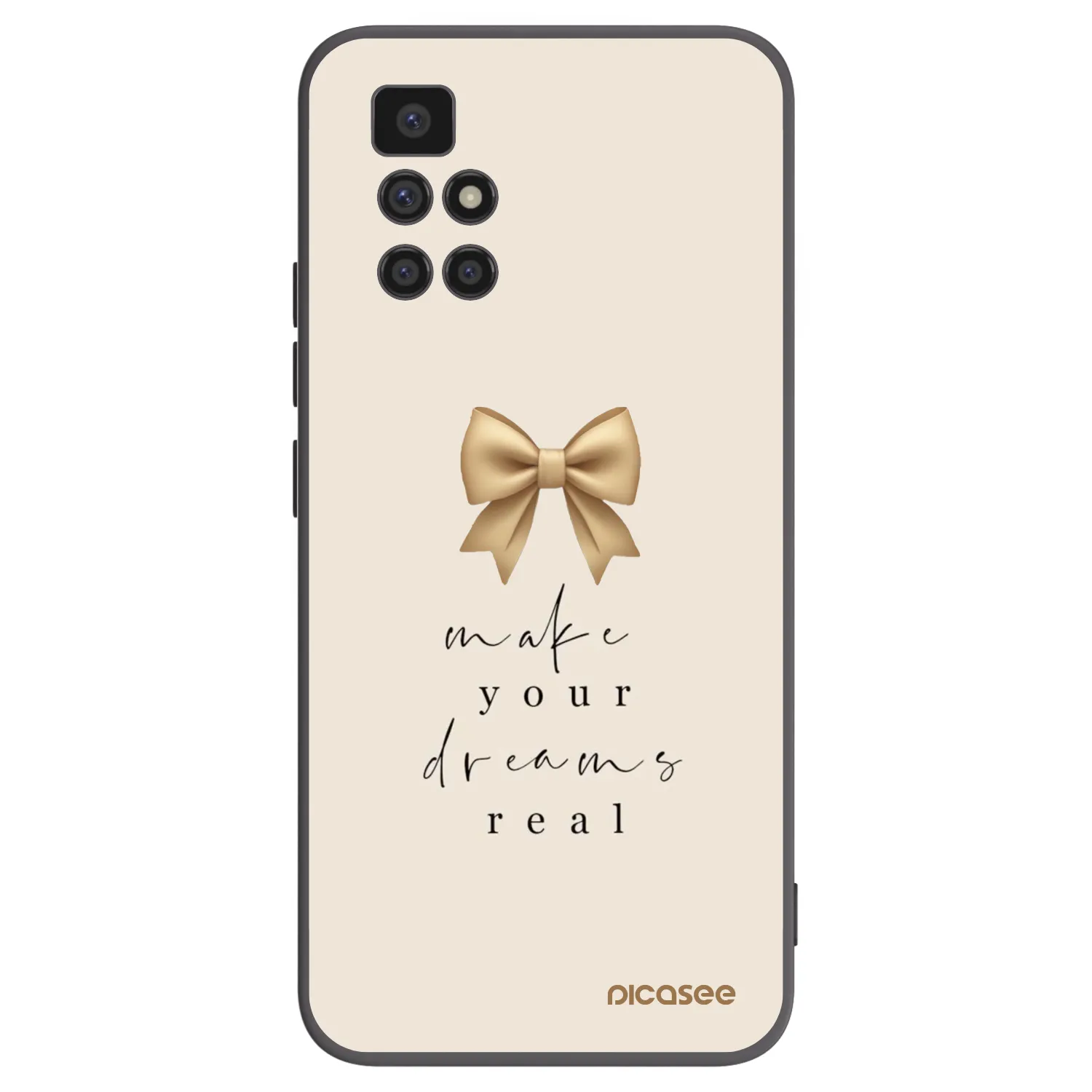 Picasee Μαύρη θήκη σιλικόνης για Xiaomi Redmi 10 - Golden Dream