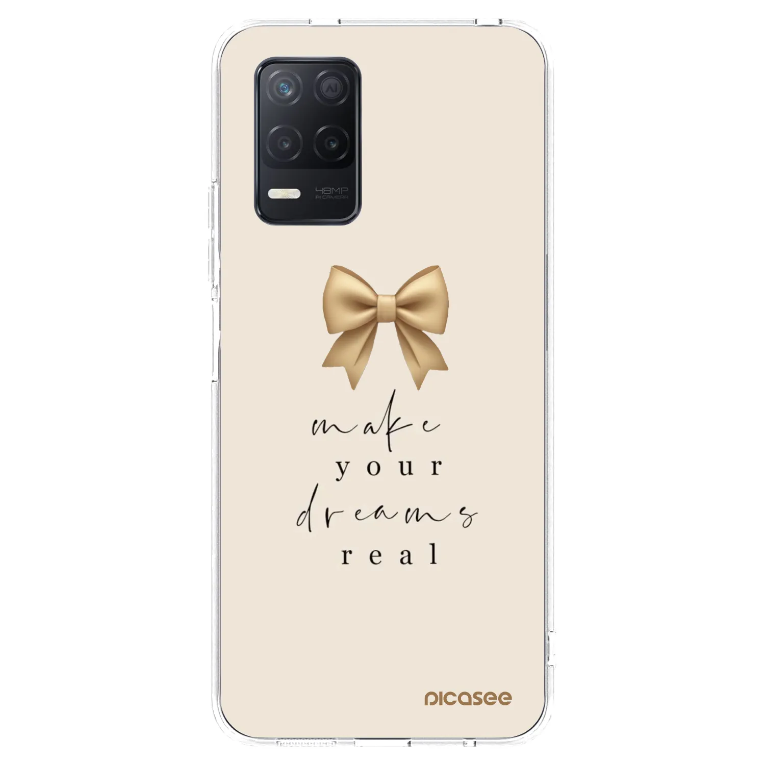 Picasee διαφανής θήκη σιλικόνης Realme 8 5G - Golden Dream