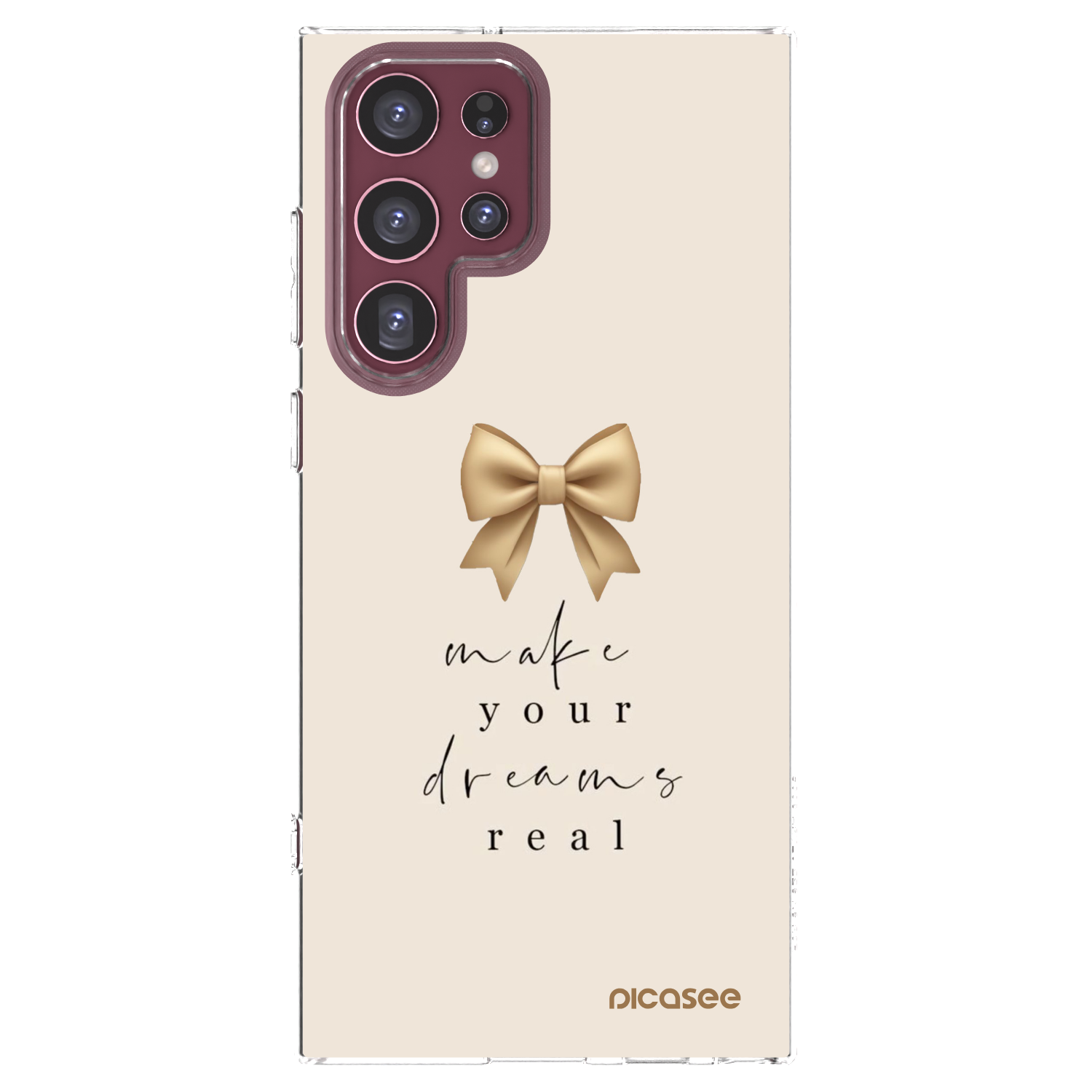 Picasee διαφανής θήκη σιλικόνης Samsung Galaxy S22 Ultra 5G - Golden Dream