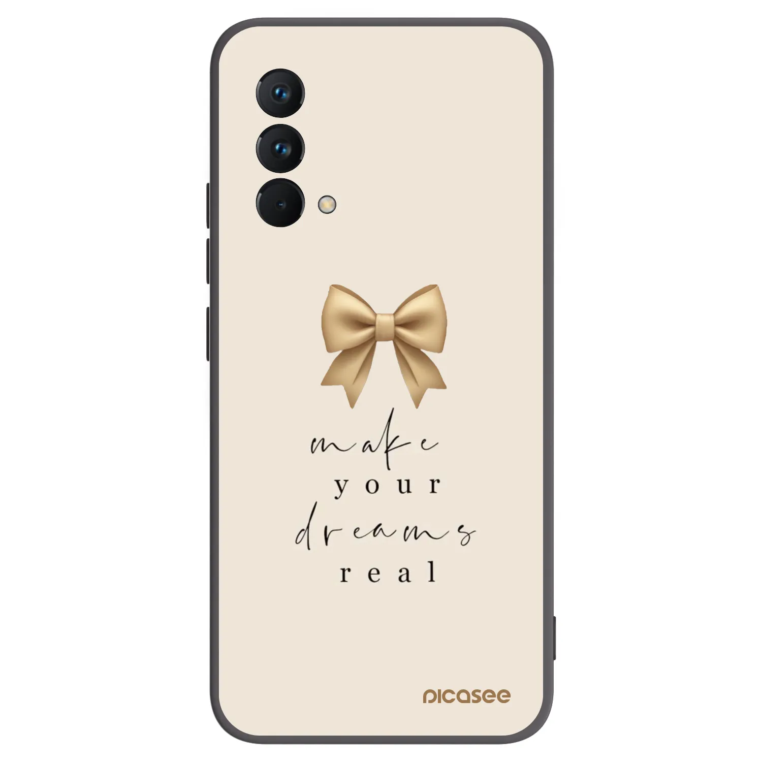 Picasee Μαύρη θήκη σιλικόνης για Realme GT Master Edition 5G - Golden Dream
