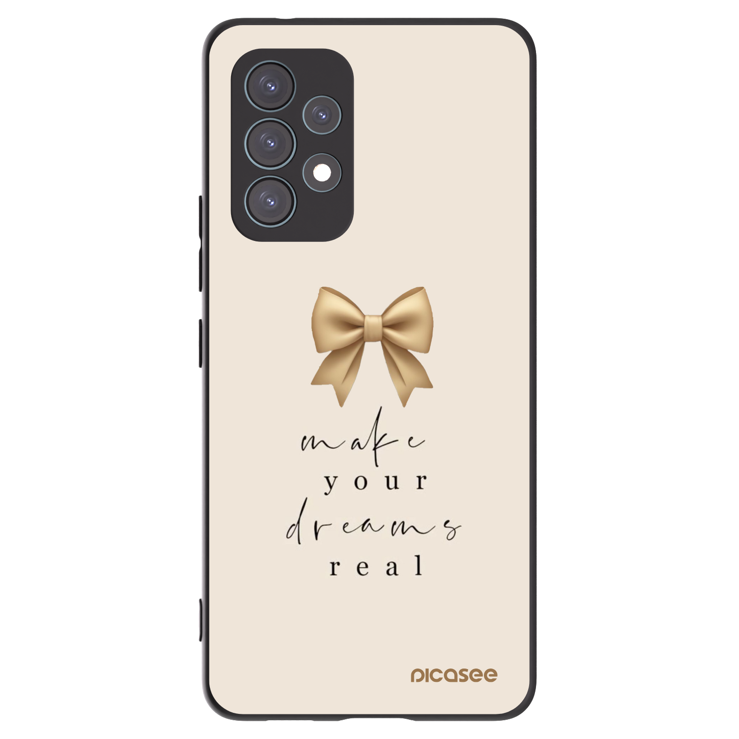 Picasee Μαύρη θήκη σιλικόνης για Samsung Galaxy A53 5G A536 - Golden Dream