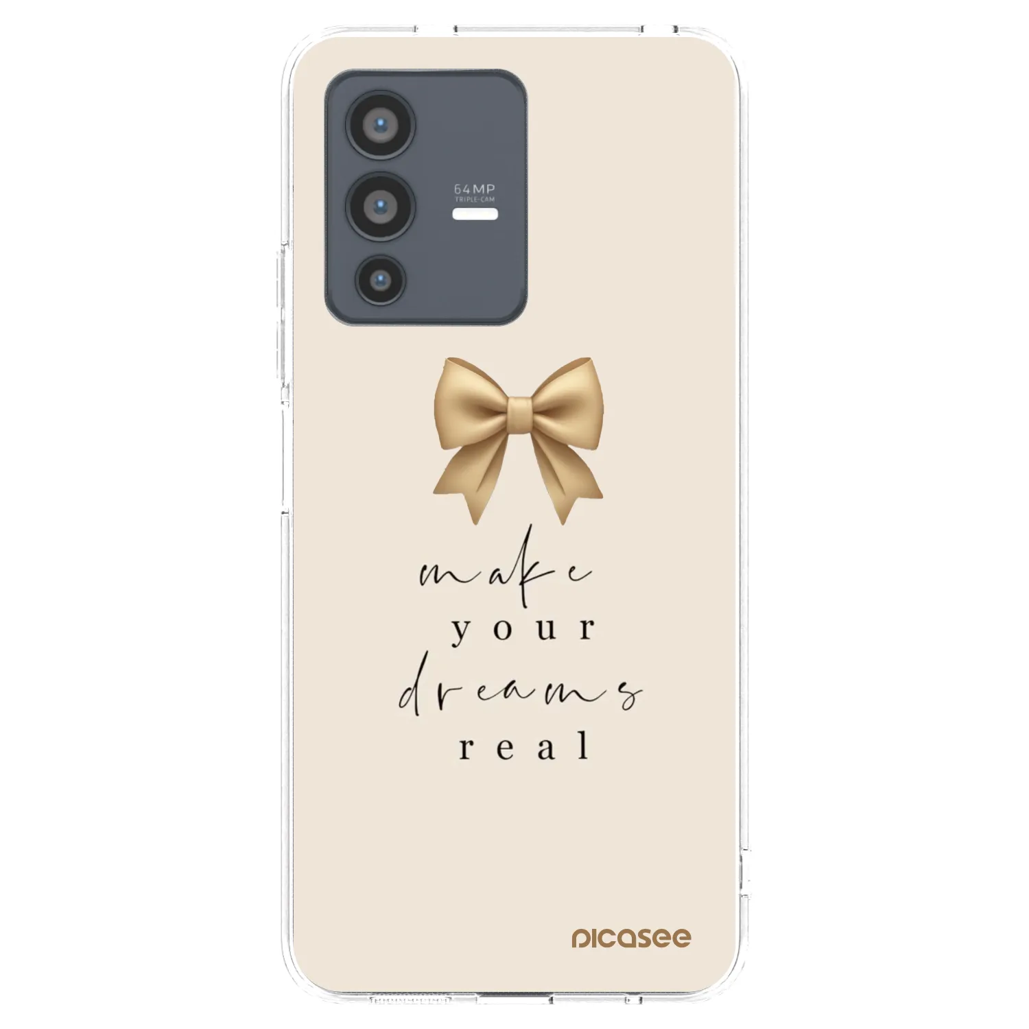 Picasee διαφανής θήκη σιλικόνης Vivo V23 5G - Golden Dream