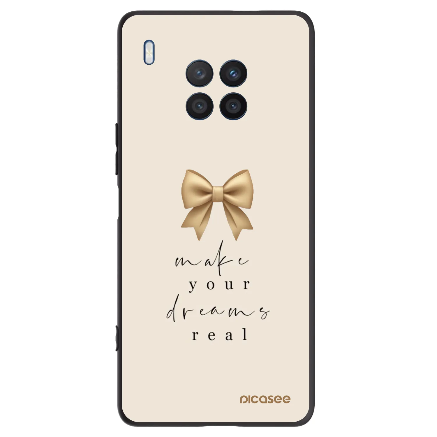 Picasee Μαύρη θήκη σιλικόνης για Honor 50 Lite - Golden Dream