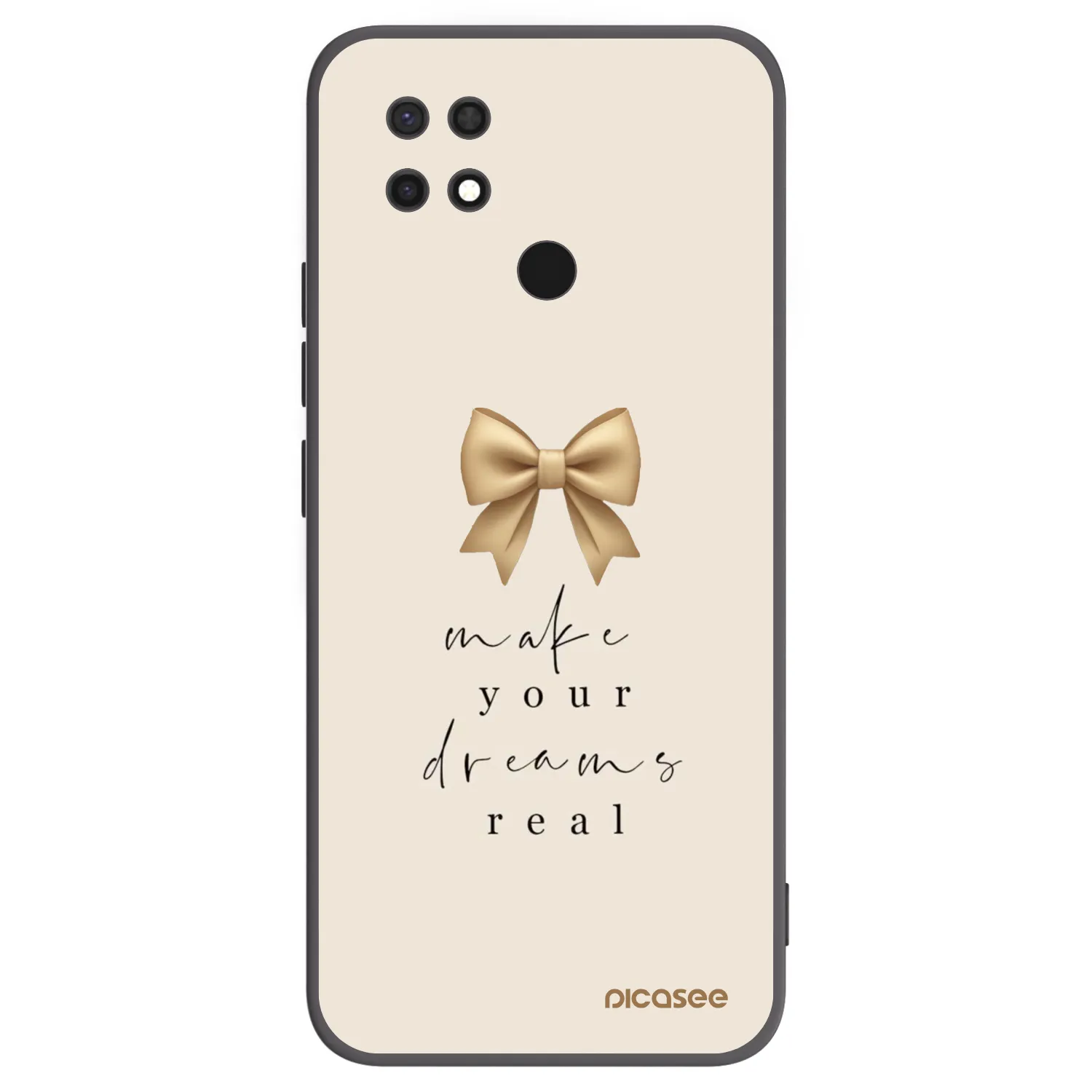 Picasee Μαύρη θήκη σιλικόνης για Xiaomi Redmi 10C - Golden Dream