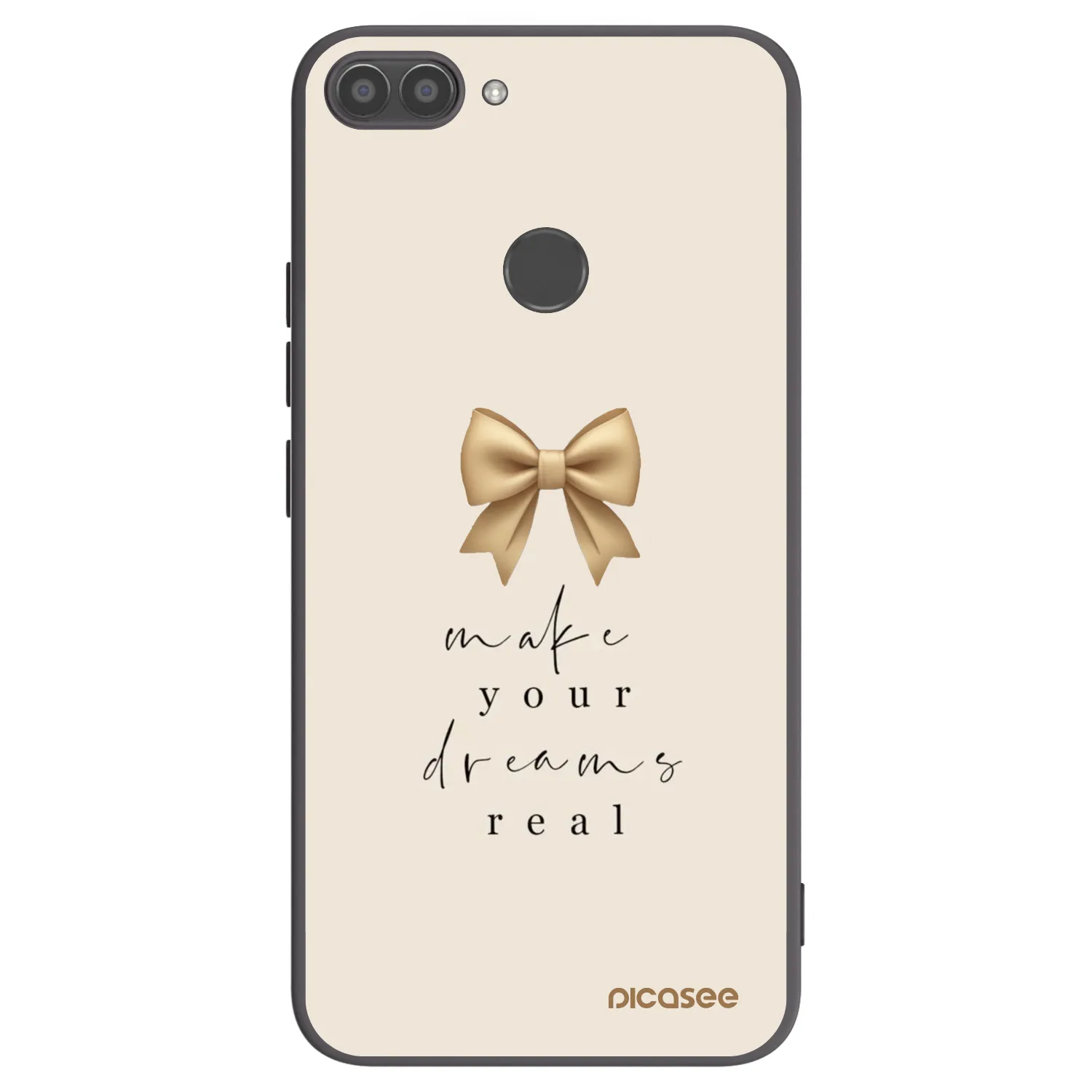 Picasee Μαύρη θήκη σιλικόνης για Huawei P Smart - Golden Dream