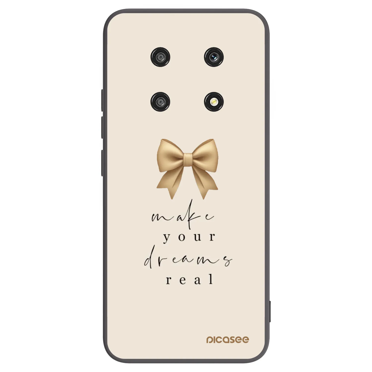 Picasee Μαύρη θήκη σιλικόνης για Honor Magic4 Lite 5G - Golden Dream