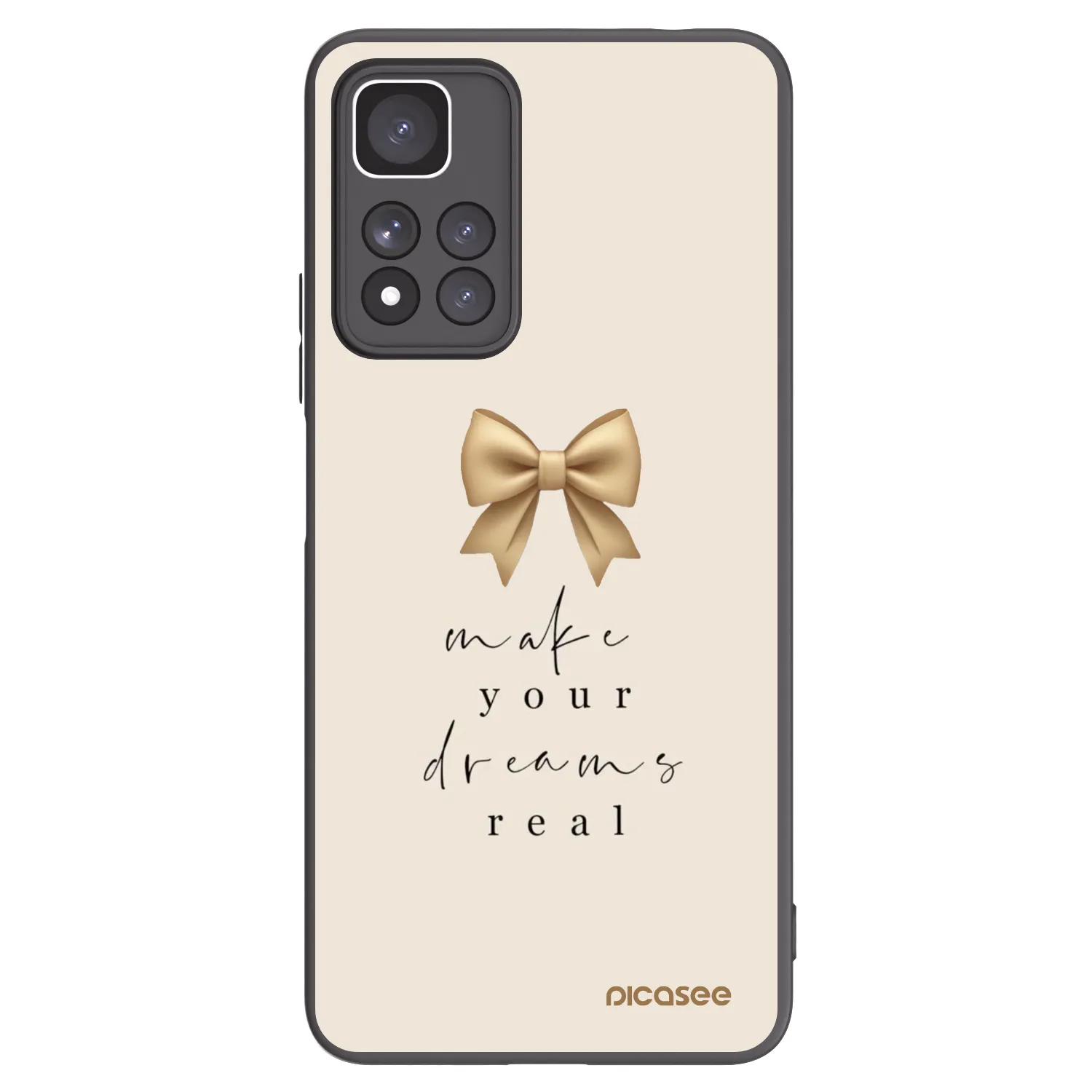 Picasee Μαύρη θήκη σιλικόνης για Xiaomi Redmi Note 11 Pro+ 5G - Golden Dream