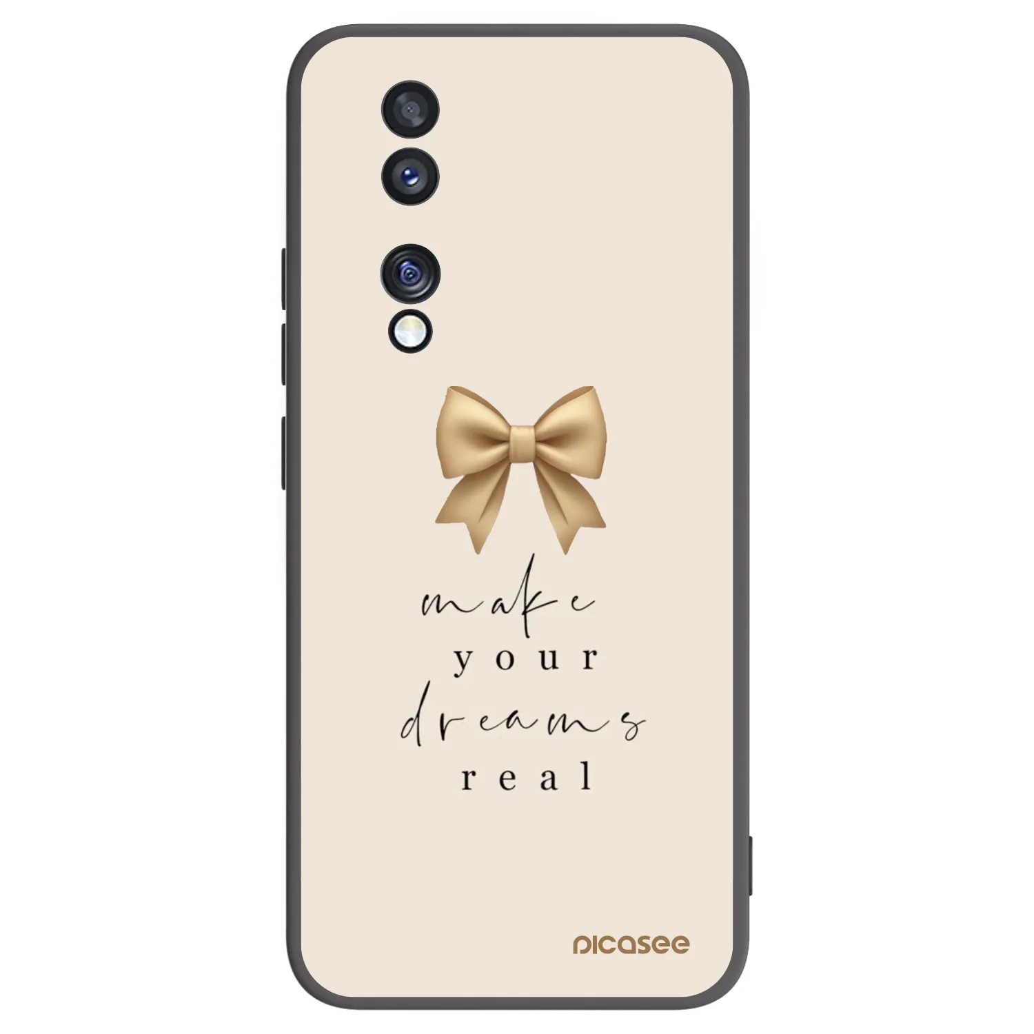Picasee Μαύρη θήκη σιλικόνης για Honor 70 - Golden Dream