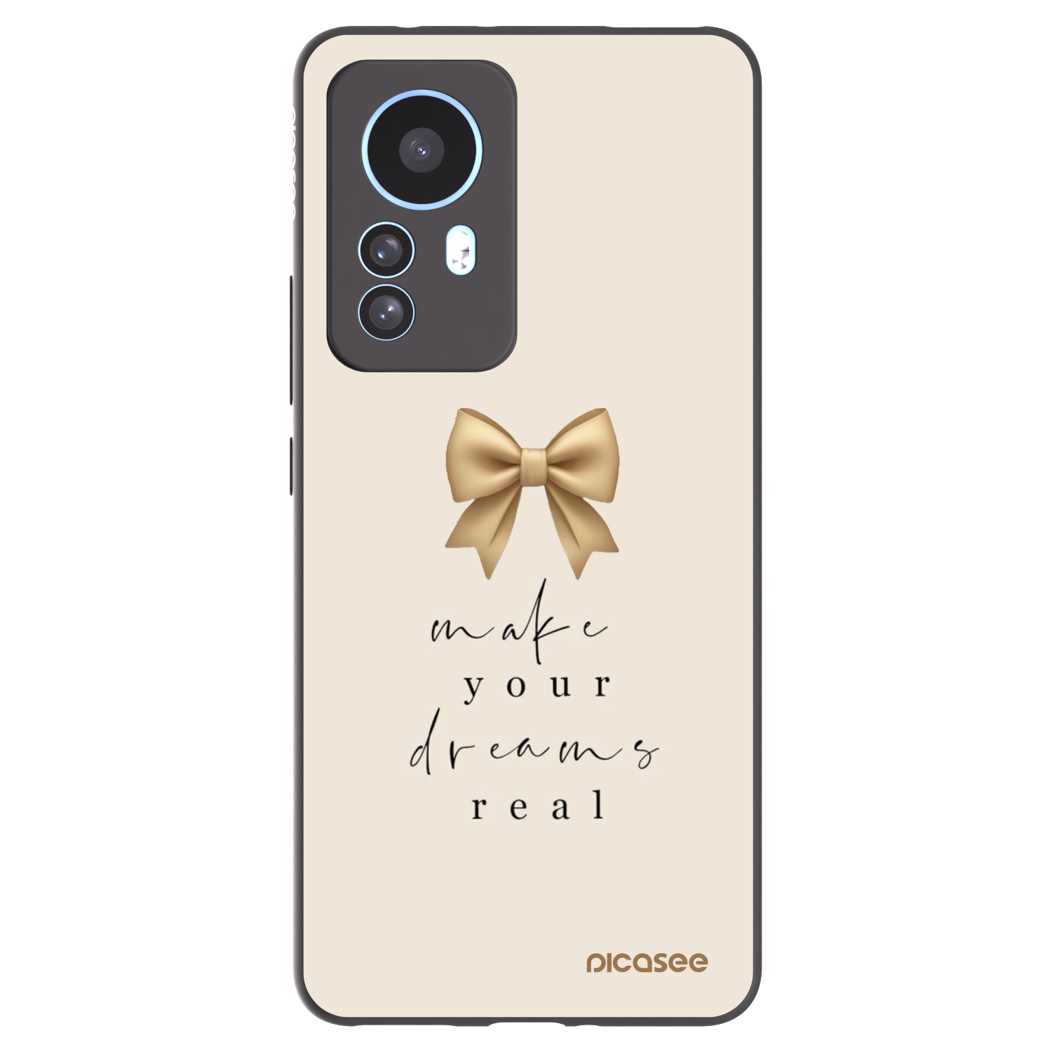 Picasee Μαύρη θήκη σιλικόνης για Xiaomi 12T Pro - Golden Dream