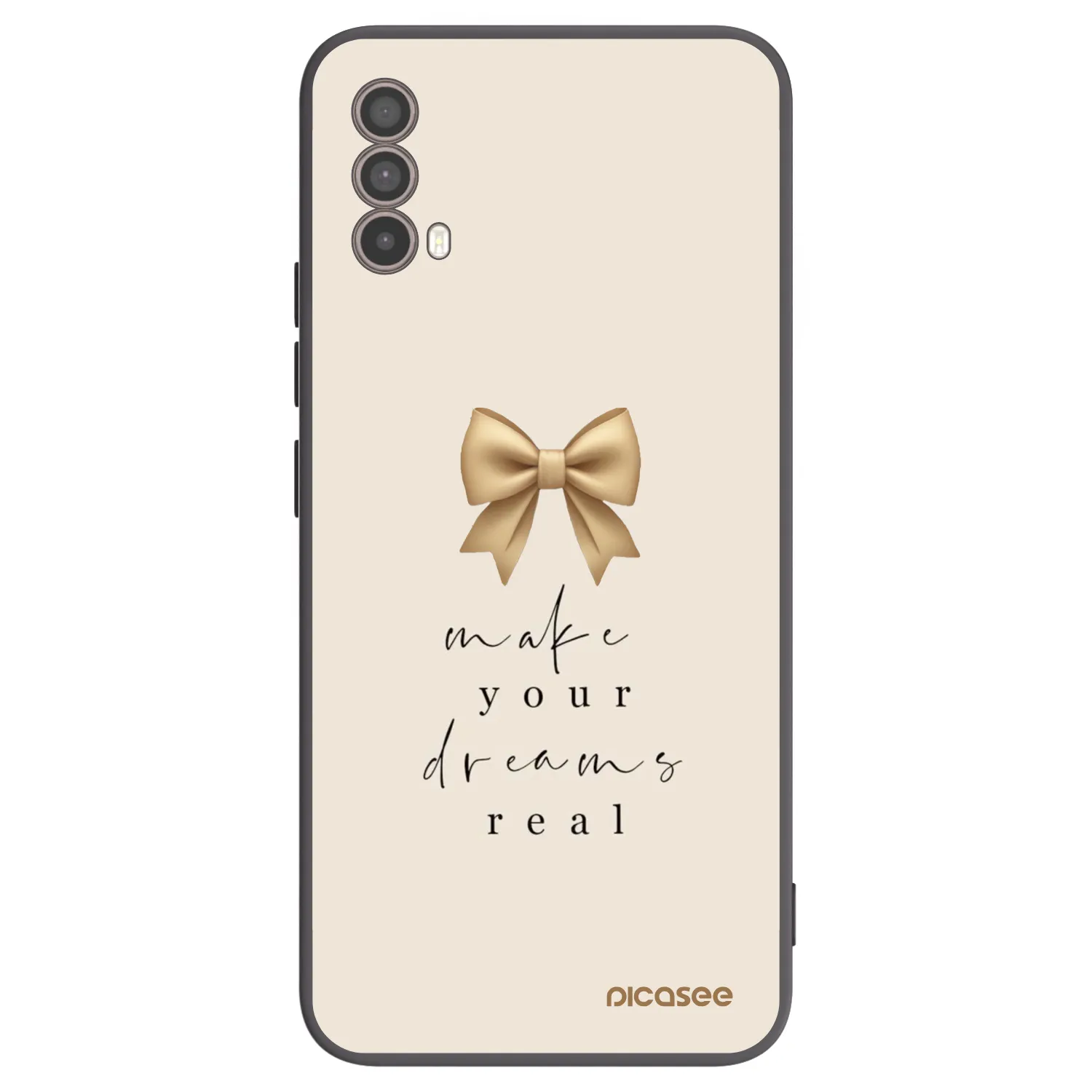 Picasee Μαύρη θήκη σιλικόνης για Motorola Moto E40 - Golden Dream