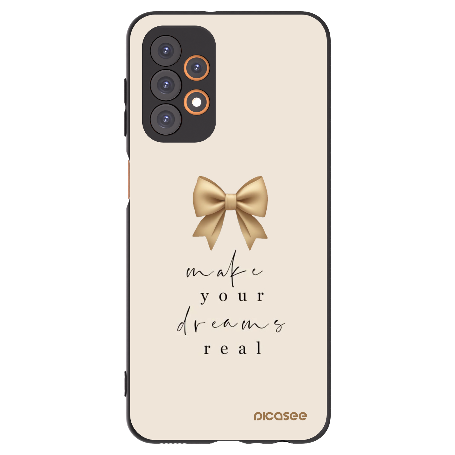 Picasee Μαύρη θήκη σιλικόνης για Samsung Galaxy A23 A236B 5G - Golden Dream