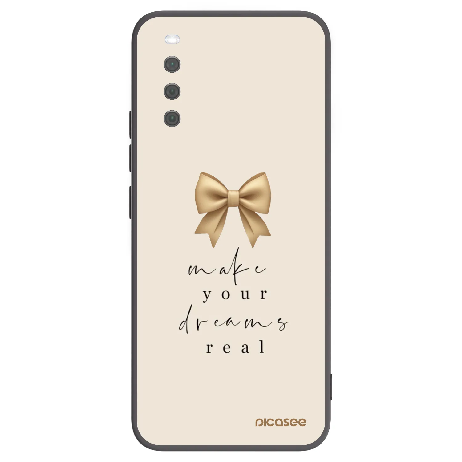 Picasee Μαύρη θήκη σιλικόνης για Sony Xperia 10 III - Golden Dream