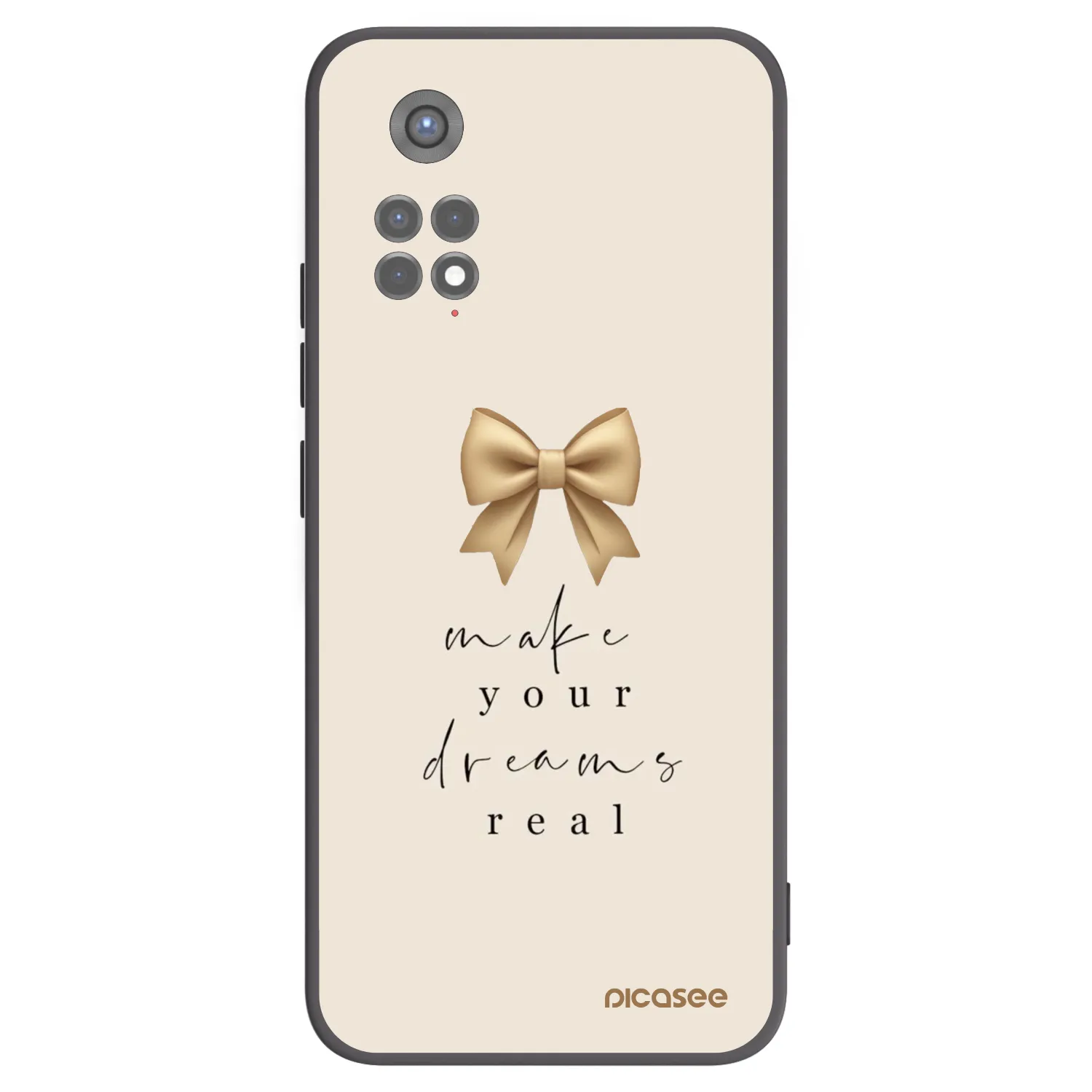 Picasee Μαύρη θήκη σιλικόνης για Xiaomi Redmi Note 11S 5G - Golden Dream
