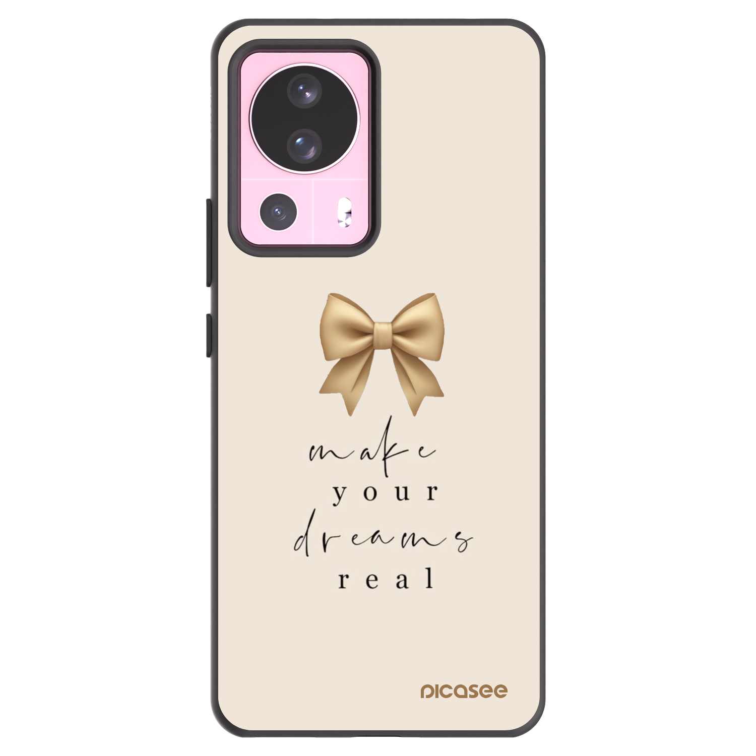 Picasee Μαύρη θήκη σιλικόνης για Xiaomi 13 Lite - Golden Dream